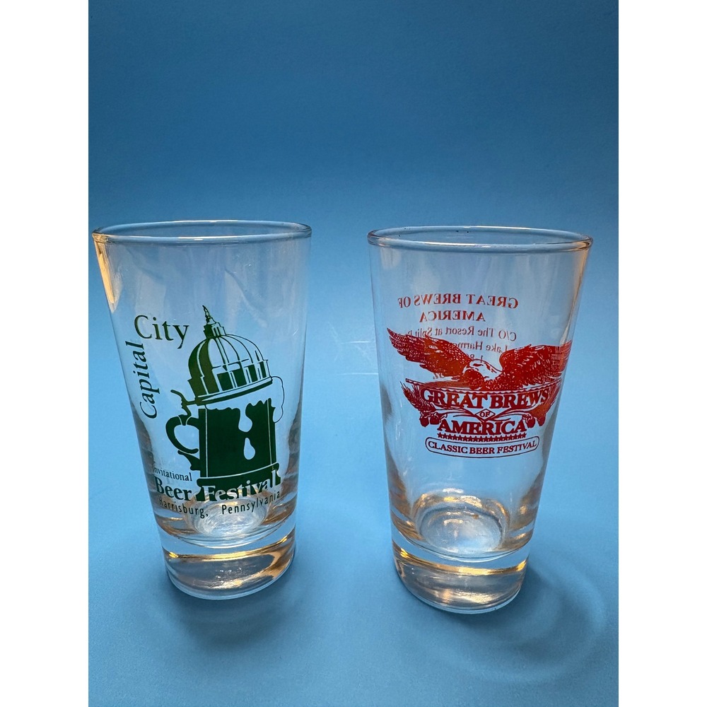 Vintage Pennsylvania Beer Festival Tasting Glasses Capital City Great‎ Brews 2oz